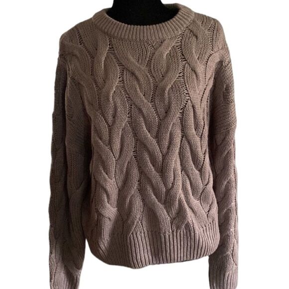 Vero Moda fossil colored crewneck sweater, size small - Picture 1 of 9